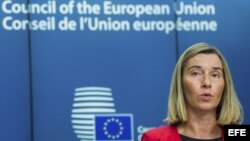 La alta representante de la Unión Europea (UE) para la Política Exterior, Federica Mogherini.