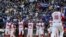 El equipo de Cuba celebra un jugada en el Clásico Mundial de Béisbol (WBC) en el Estadio Intercontinental de Béisbol de Taichung en Taichung, Taiwán, el 12 de marzo de 2023. (Foto AP /I-Hwa Cheng)