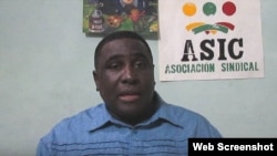 El sindicalista independiente Iván Hernández Carrillo, en una imagen de archivo. La falta de libertad sindical en Cuba ha sido expuesta por la propia OIT en repetidas ocasiones.