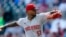 El serpentinero cubano de los Rojos de Cincinnati, Vladimir Gutiérrez. (AP/John Bazemore)